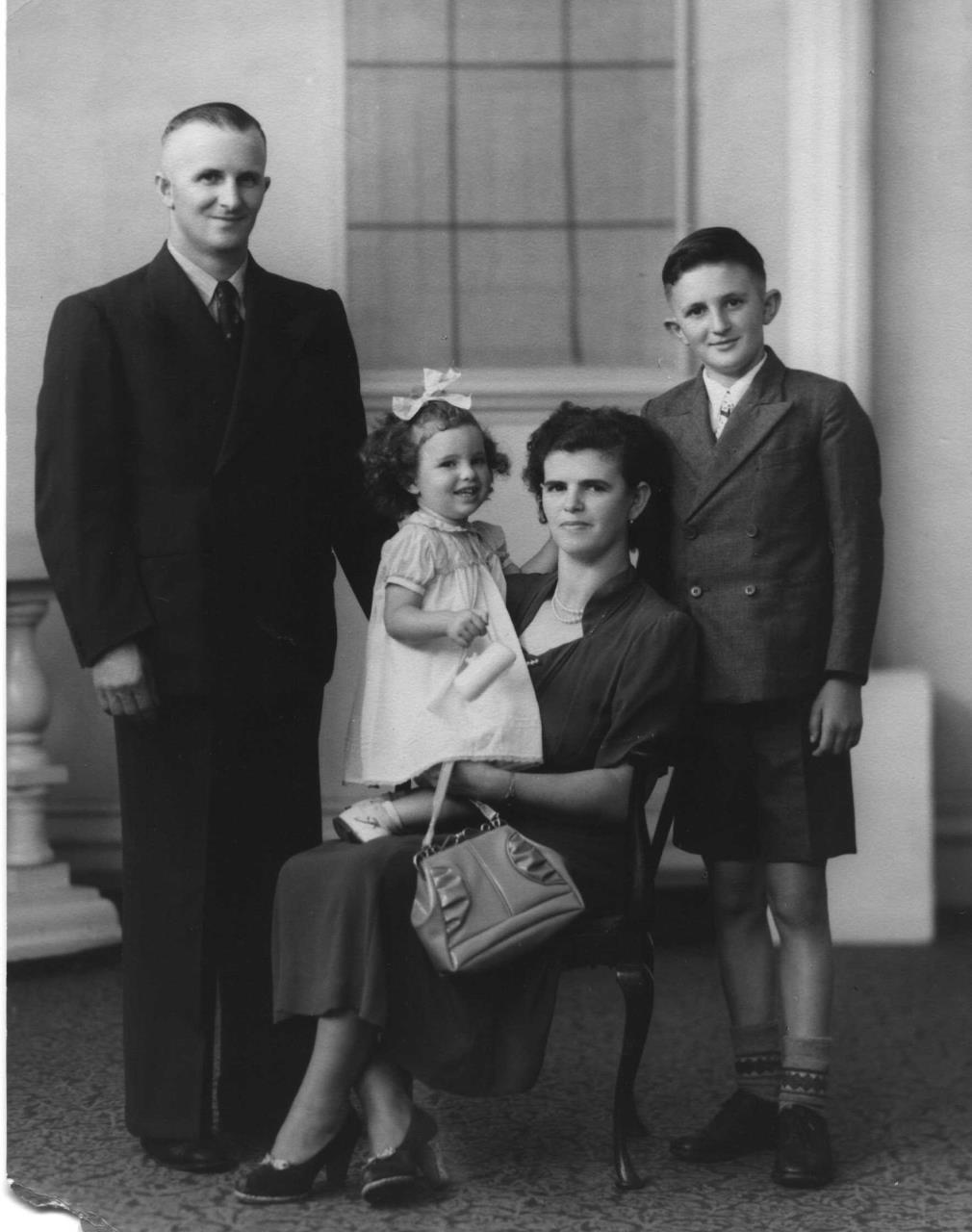 The Tolcon family with Nicholas (standing), 1951. 