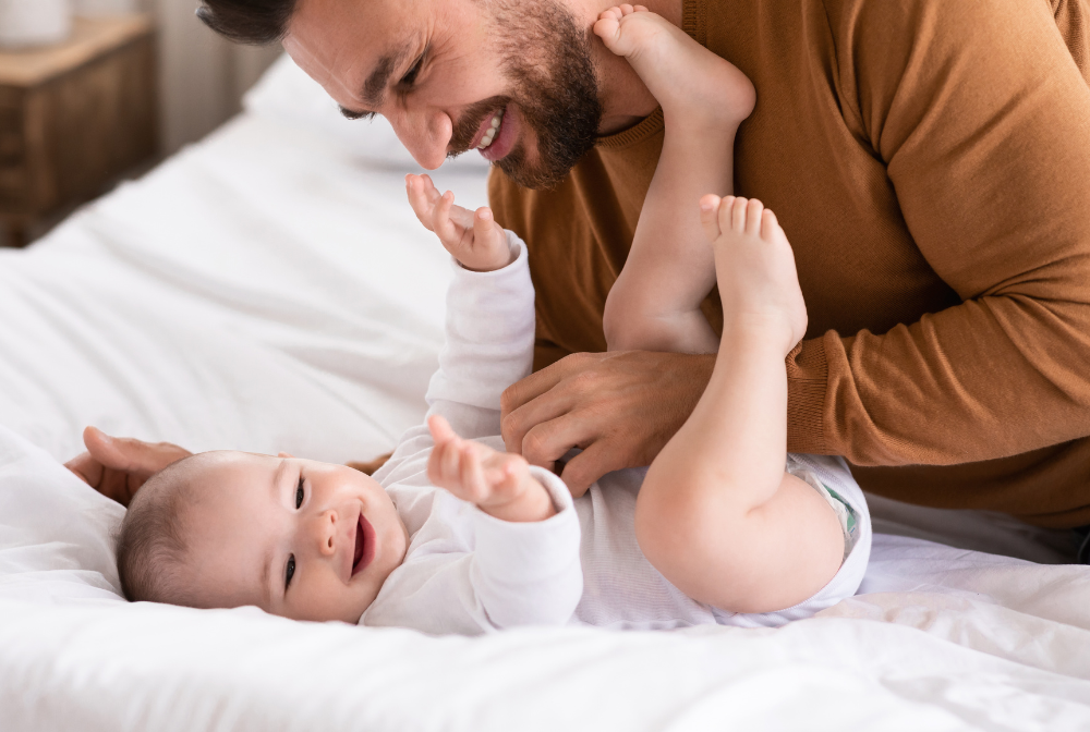 Baby Massage techniques for Dad